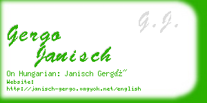 gergo janisch business card